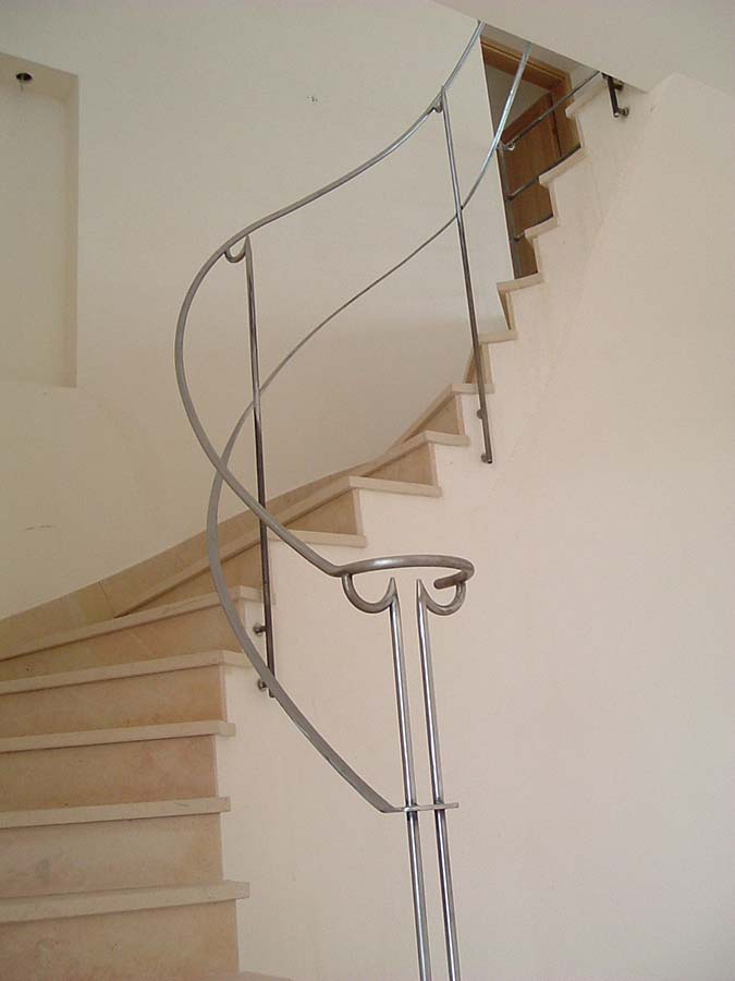 Rampe d'escalier inox personnalisée